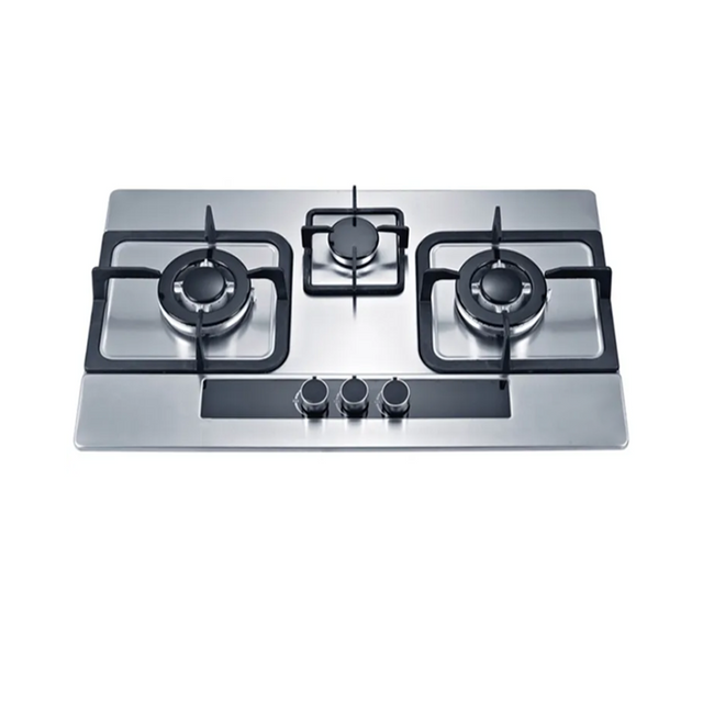 Factory High Quality New Model Iron 3 Burner Sabaf Stove Stainless Steel Gas Hob