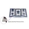 Wholesale Prices CE Certification Stainless Steel Gas Hob 5 Burner Built-in Gas Cooker Gas Cooktop