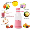 2024 Hot Selling Usb Wireless Charging Juice Cup 6 Leaves Knife Head 380ML Portable Fruit Juice Blender 6 Blade Blender
