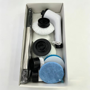 9-in-1 Cordless Electric Cleaning Brush,Rechargeable Power Scrubber with 9 Replaceable Brush Heads,25W Handheld Spin Scrubber for Bathroom,Kitchen,Floor,Tile&Car Cleaning