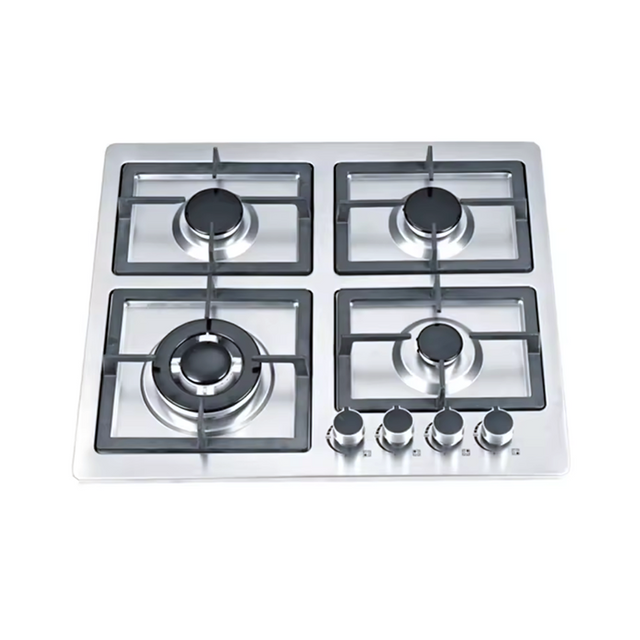 Factory Direct Sales Kitchen Appliances LPG NG Silver 4 Gas Built-in Hob Stainless Steel Cooktop Gas Hob