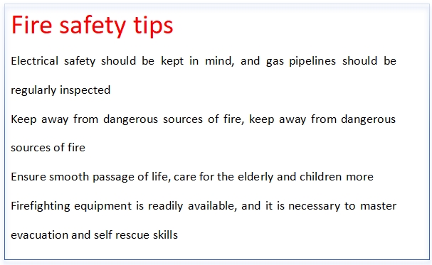Fire safety tips