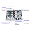 Custom Service Home Kitchen Appliance Built--in Gas Stove Gas Cooker Tempered Glass Iron Cover Variety