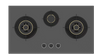 Built-in 3 Burner Gas Cooktop,black Tempered Glass Gas Stove with Brass Burner Cap,high Power Kitchen Gas Hob ,household Triple Burners Gas Cooking Range