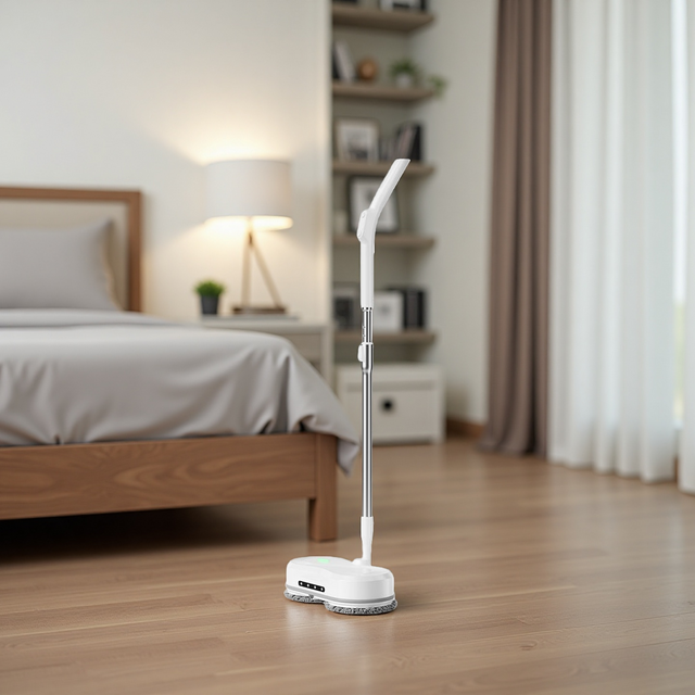 Cordless Electric Mop with Water Spray, Self-Propelled Floor Cleaner with Dual-Side Rotating Heads for Hardwood & Tile