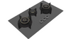Built-in 3 Burner Gas Cooktop,black Tempered Glass Gas Stove with Brass Burner Cap,high Power Kitchen Gas Hob ,household Triple Burners Gas Cooking Range