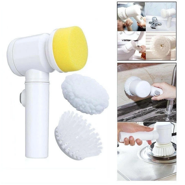 7 in 1 Electric Magic Cleaning Brush,USB Rechargeable Handheld Scrubber with Replaceable Heads for Bathroom Kitchen