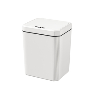 Vertical Slim Automatic Infrared Sensor Trash Can,touch-free Soft Close Odor-lock Waste Bin with Dual Control Mode for Kitchen,bathroom,office