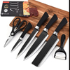 6-piece Non-stick Kitchen Knife Set with Shears&peeler