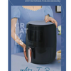 4-6L Black Visual Air Fryer,smart Touchscreen Oil-free Fryer with Rose Gold Handle for Home Kitchen
