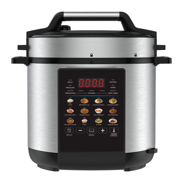 Stainless Steel Digital Electric Pressure Cooker,multi-functional Programmable Pressure Rice Cooker with 12 Preset Menus,household Multicooker for India Cuisine Soup Cake Steam