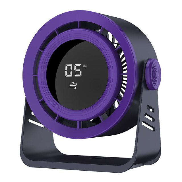 USB Rechargeable Turbo Air Circulator Fan,5-Speed Portable Mini Dwsk Fan with One-Touch Operation