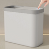 Press Top Rectangular Trash Can,slim Narrow Gap Garbage Bin with Split Lid,order Sealed PP Waste Bin for Bathroom,kitchen