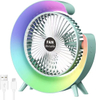 Portable Desk Fan,usb Rechargeable/plug-in Mini Table Fan with 3 Speeds