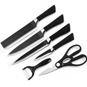 6-piece Non-stick Kitchen Knife Set with Shears&peeler