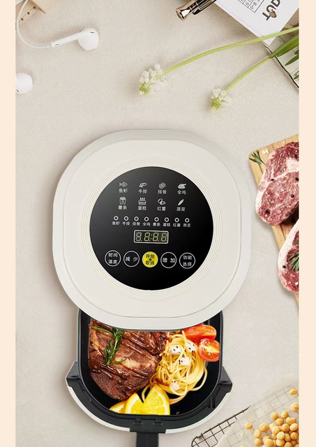 4-6L Visual Air Fryer,smart Touchscreen Oil-free with Veiwing Window for Healthy Cooking